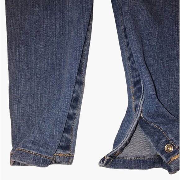 Carter's Denim Overalls Infant Girls Size 6 months Ruffle Strap at Shoulder Flor - Picture 3 of 6